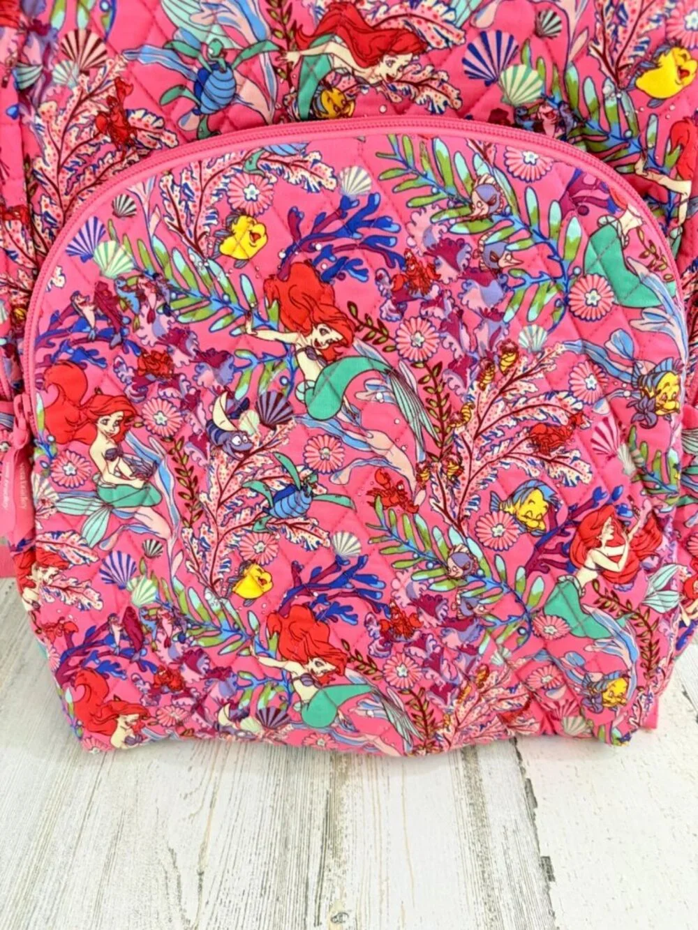 Vera Bradley Disney Ariel's Pink Lagoon Large Backpack NWT